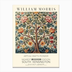 William Morris Print Exhibition Poster Tree Of Life Canvas Print