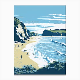 A Picture Of Barafundle Bay Beach Pembrokeshire Wales 1 Canvas Print