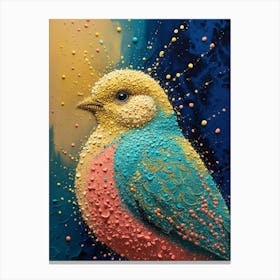 Bird With Splatters Canvas Print