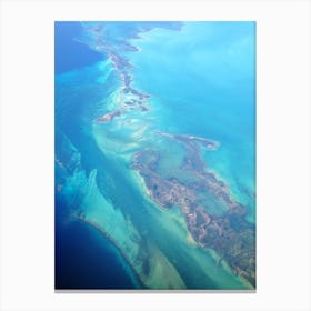 Bird's Eye View Over Caribbean Canvas Print