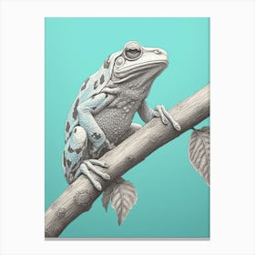 Cyan Frog Desert Wave 3 Canvas Print