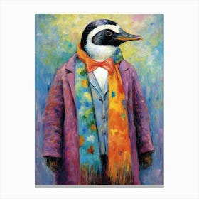 Fashionable Penguin In A Suit Canvas Print