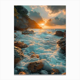 Sunset At The Beach 5 Canvas Print