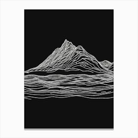 Ben Vorlich Loch Earn Mountain Line Drawing 7 Canvas Print