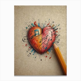 Heart Of Music 14 Canvas Print