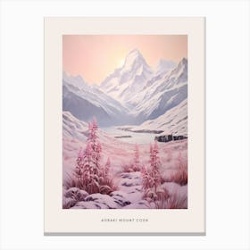 Dreamy Winter National Park Poster  Aoraki Mount Cook National Park New Zealand 2 Canvas Print