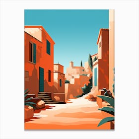 Spiaggia Di Tuerredda Sardinia Italy Abstract Orange Hues 2 Canvas Print