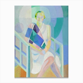 Portrait de Madame Heim by Robert Delaunay (1926-1927) Canvas Print