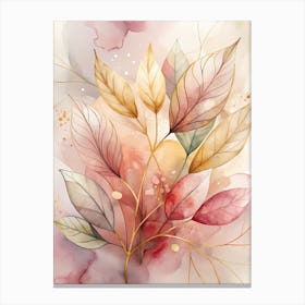 Watercolor Leaves 2 Canvas Print