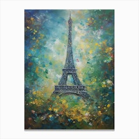 Eiffel Tower Paris France Monet Style 3 Canvas Print