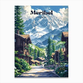 Meribel France Les Allues Travel Art Canvas Print