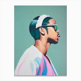 Jeremih Colourful Illustration Canvas Print