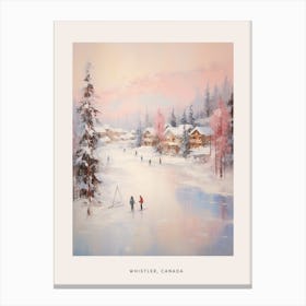 Dreamy Winter Painting Poster Whistler Canada 2 Canvas Print