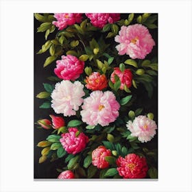 Peony Still Life Oil Painting Flower Canvas Print