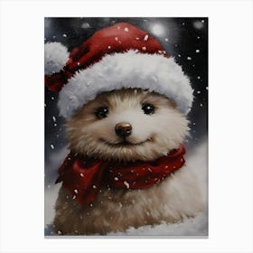 Santa Dog 2 Canvas Print