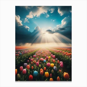 Tulip Field Canvas Print