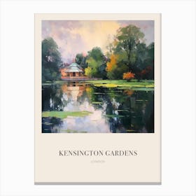 Kensington Gardens London United Kingdom Vintage Cezanne Inspired Poster Canvas Print