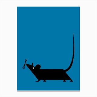 Abstract Mouse Blue Canvas Print