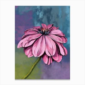 Pink Zinnia Canvas Print