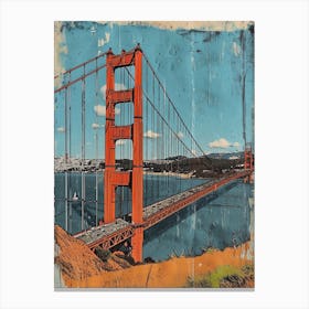 Kitsch Golden Gate Bridge Collage 2 Canvas Print