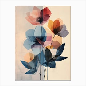 Abstract Flowers Canvas Print 1 Canvas Print