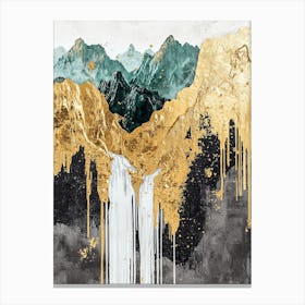 Mourne Mountains Golden Peaks - Textured Luxe Canvas Print