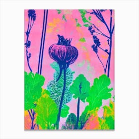 Beetroot 3 Risograph Retro Poster vegetable Canvas Print