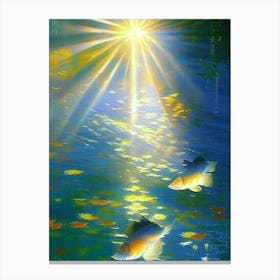 Doitsu Hariwake Koi Fish Monet Style Classic Painting Canvas Print