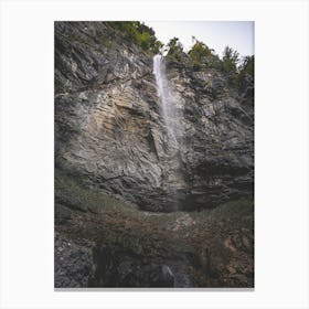 Waterfall In Switzerland Canvas Print