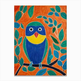 Bird On A Branch Style Henri Matisse 2 Canvas Print