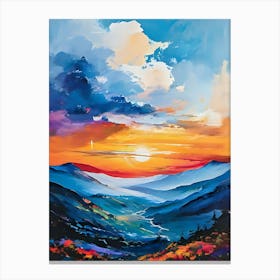Sunset In The Mountains 13 Canvas Print