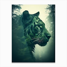 Tiger In The Forest 2 Canvas Print