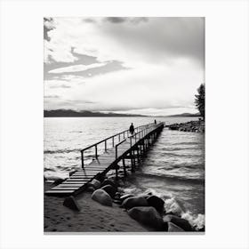 Lake Tahoe, Black And White Analogue Photograph 3 Canvas Print