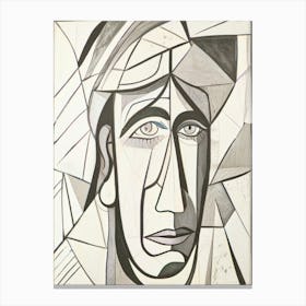 The man's face line Canvas Print