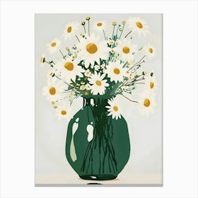 Daisies In A Vase 4 Canvas Print