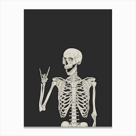 Skeleton Halloween Poster 1 Canvas Print