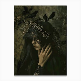 Dark moody Gothic portrait Canvas Print