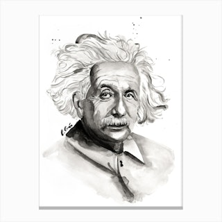 Albert Einstein Portrait Canvas Print