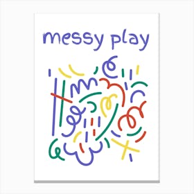 Messy Play Kids Room Canvas Print