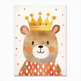 Little Mouse 2 Wearing A Crown Canvas Print