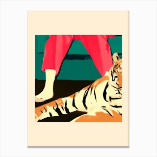 Chilling Tiger 4 Canvas Print
