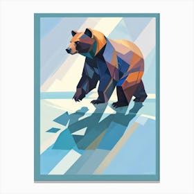 Bear On Ice Canvas Print