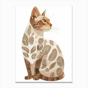 Egyptian Mau Cat Clipart Illustration 4 Canvas Print