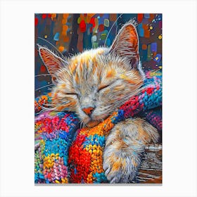 Sleeping cat Canvas Print