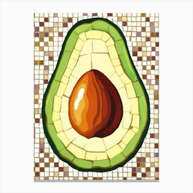 Avocado On A Mosaic Background Canvas Print