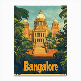 Aihrgdesign A Vintage Travel Poster Of Bangalore 1 Canvas Print