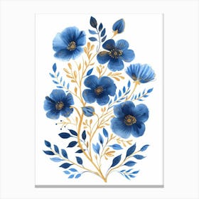 Blue Flowers 60 Canvas Print