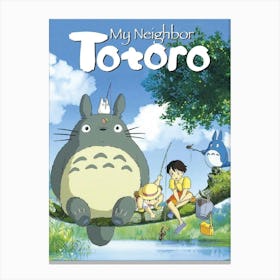 My Neighbor Totoro Miyazaki Japanese Anime 3 Canvas Print