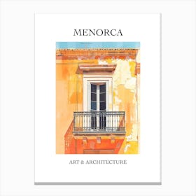 Menorca Travel And Architecture Poster 1 Canvas Print