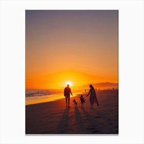 A Jubilant Family Of Four A Pair Of Young And Old Alongside A Couple Of Dogs Who Belong To Them S (1) Canvas Print